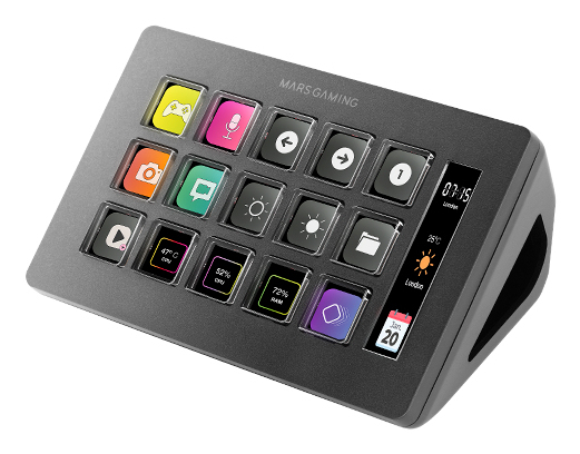 MSD-ONE, Control Deck Slim, 15 Teclas LCD Personalizables, Pantalla LCD Ampliada, Software de Control y Plug-ins, Control Deck Compacto con Diseño Slim Ergonómico, Windows y MacOS, Negro