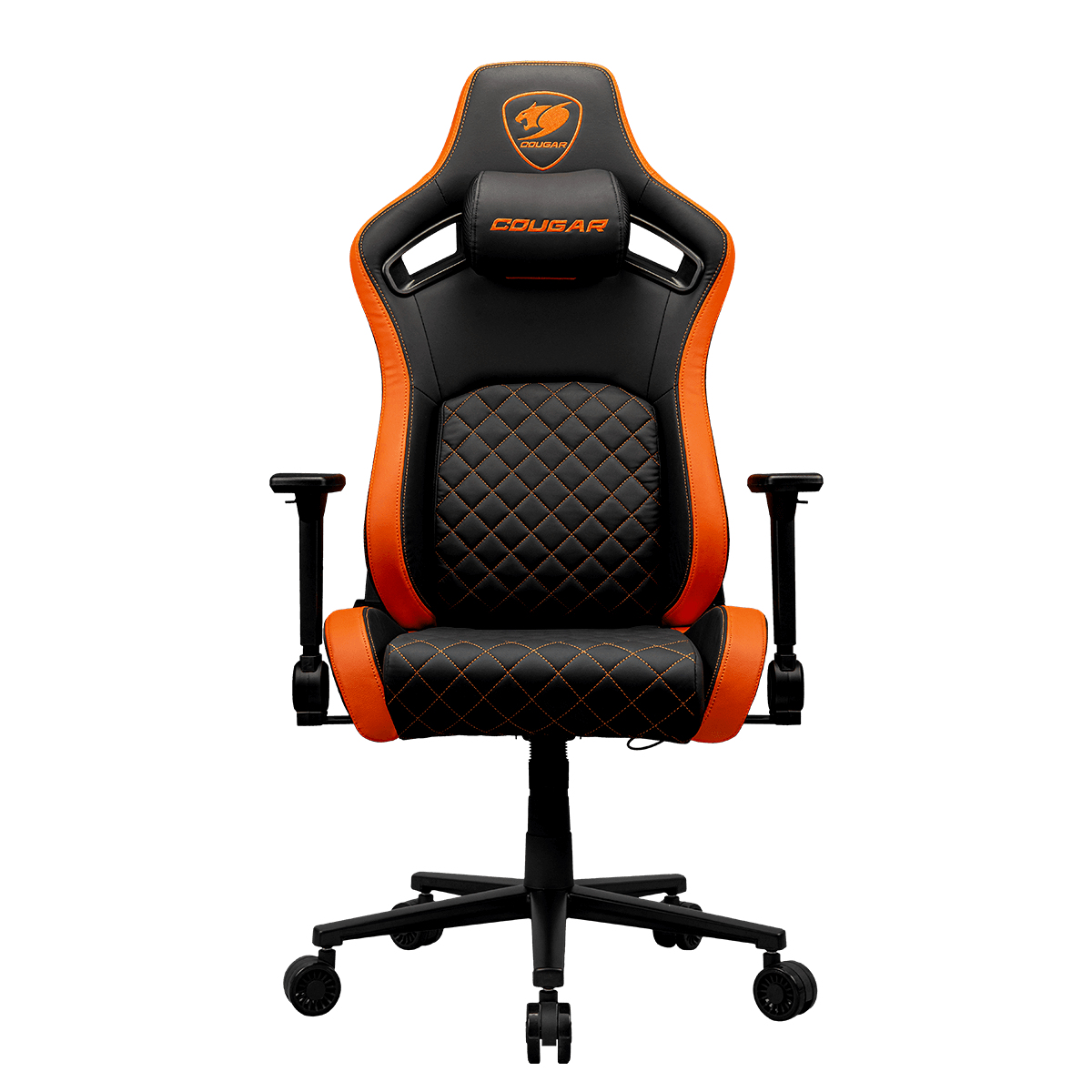 CGR-DFL Silla para videojuegos de PC Asiento acolchado tapizado Negro, Naranja