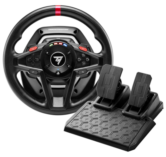 T128-P Simtask Pack Negro USB Volante + Pedales Analógico/Digital PC, PlayStation 4, PlayStation 5