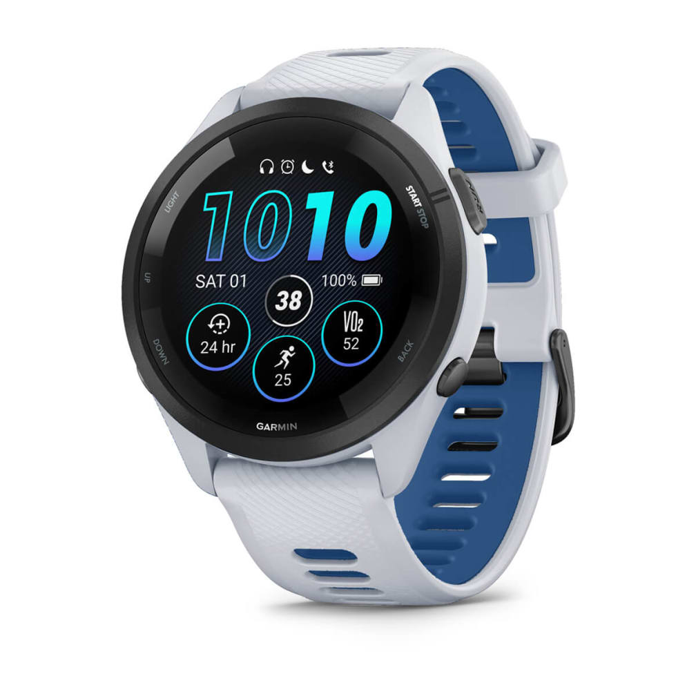 Forerunner 265 3,3 cm (1.3") AMOLED 46 mm Digital 416 x 416 Pixeles Pantalla táctil Negro, Blanco Wifi GPS (satélite)