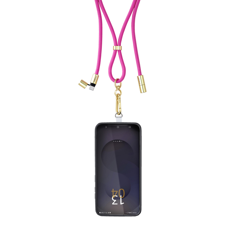 Handykette als Lade- + Datenkabel USB-C bis 1,65m neon pink cable USB USB C Rosa
