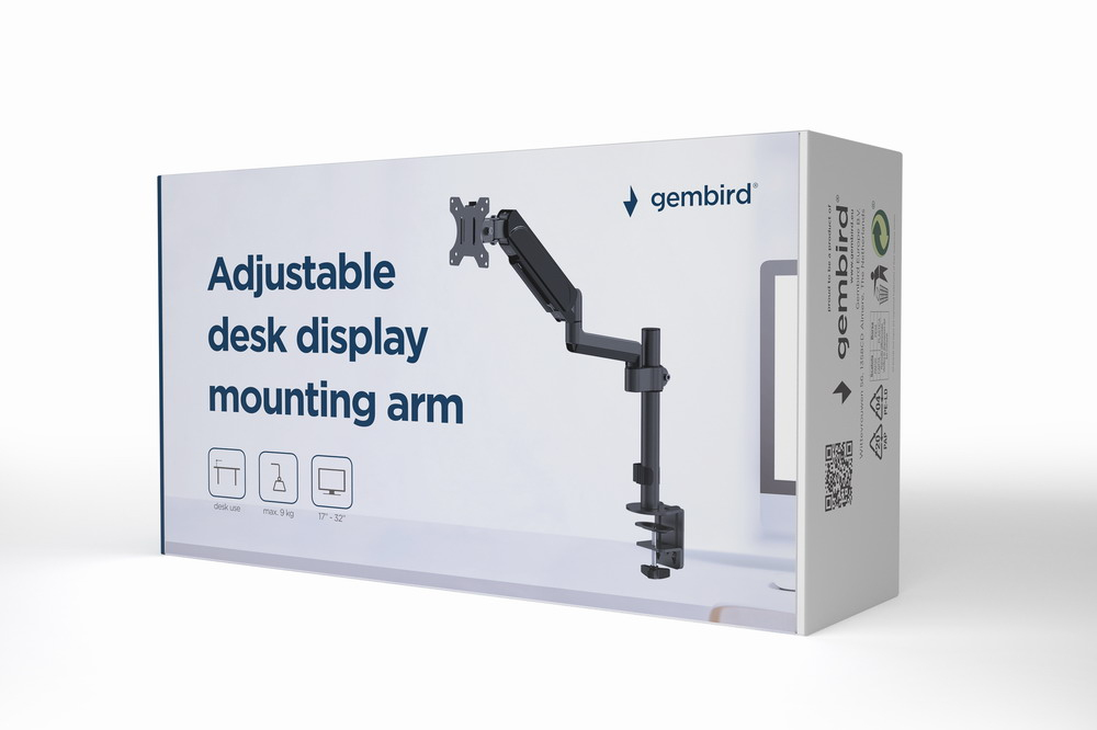 MA-DA1P-01 soporte para monitor 81,3 cm (32") Escritorio Negro