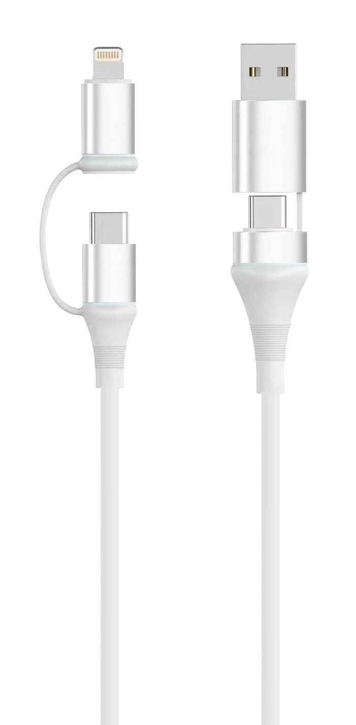 EC1075 cable USB USB 2.0 1 m USB A/USB C USB C/Lightning 0,48 Gbit/s 60 W Blanco