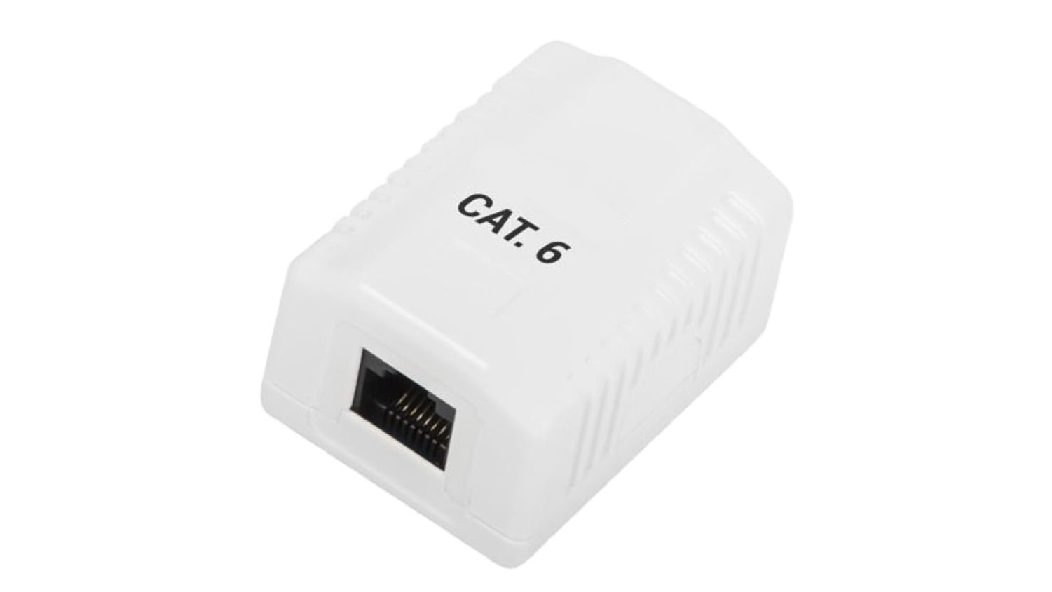 Cajade superficie RJ45 UTP Cat.6 Dual entrada inferior blanca - PHK 1010
