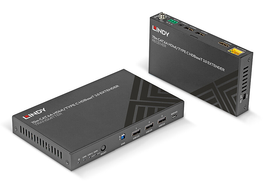 38346 extensor audio/video Transmisor y receptor de señales AV Negro