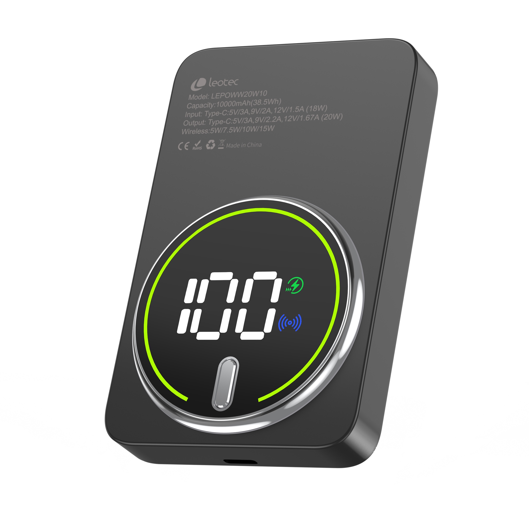 Power Bank inalámbrico 10000mAh 20W Negro