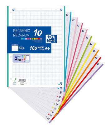 400106627 papel de cuaderno 210 x 297 mm (A4) 160 hojas