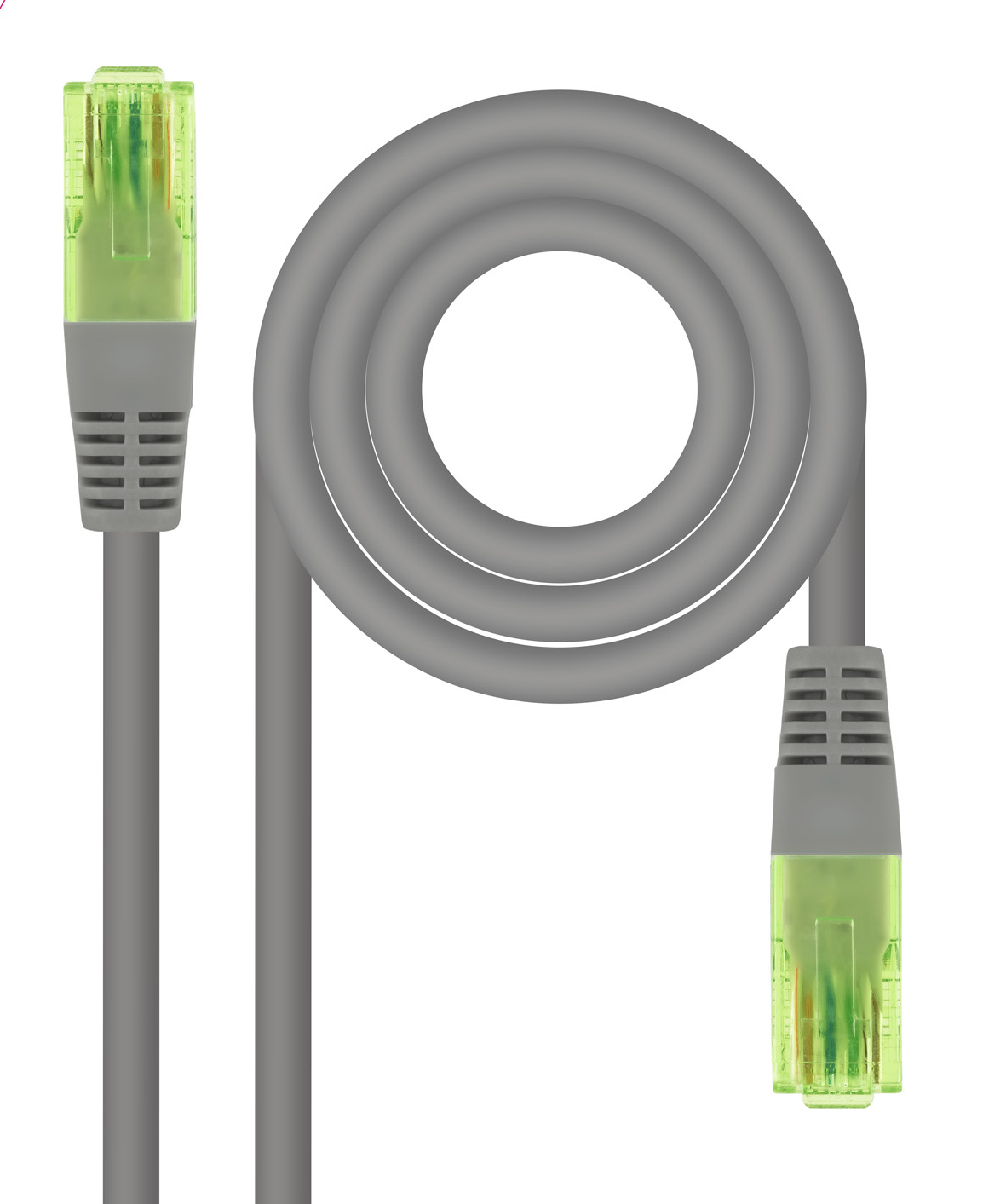 Cable de Red Latiguillo RJ45 CAT.6 UTP AWG26 CCA, Gris, 2 m