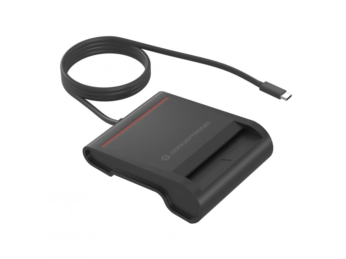 SCR01BC lector de tarjeta inteligente Interior USB USB Tipo C Negro