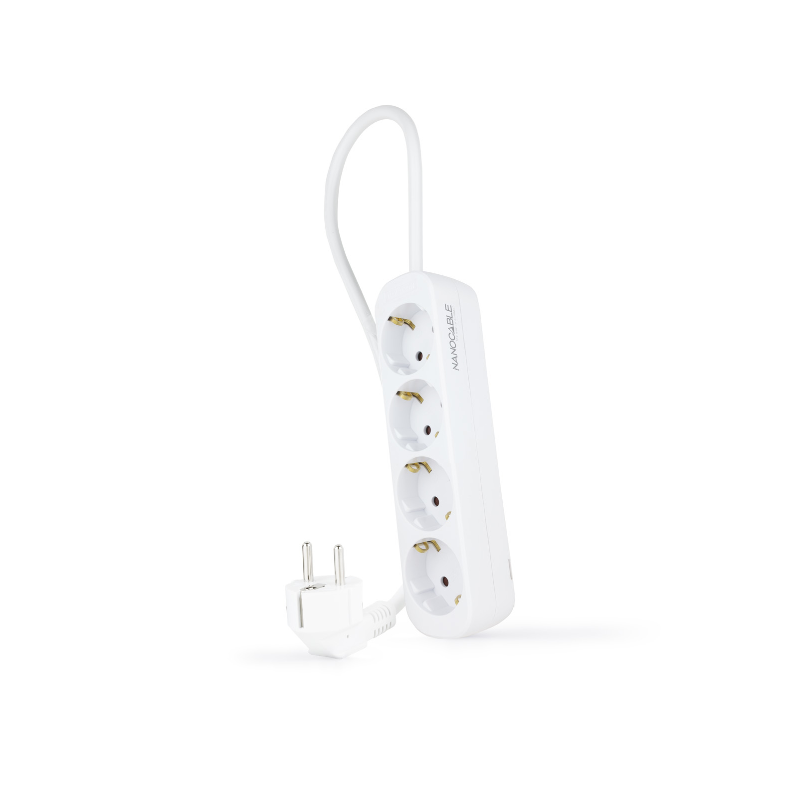 Regleta de Enchufes con 4 Tomas, 1.4 m, Blanco