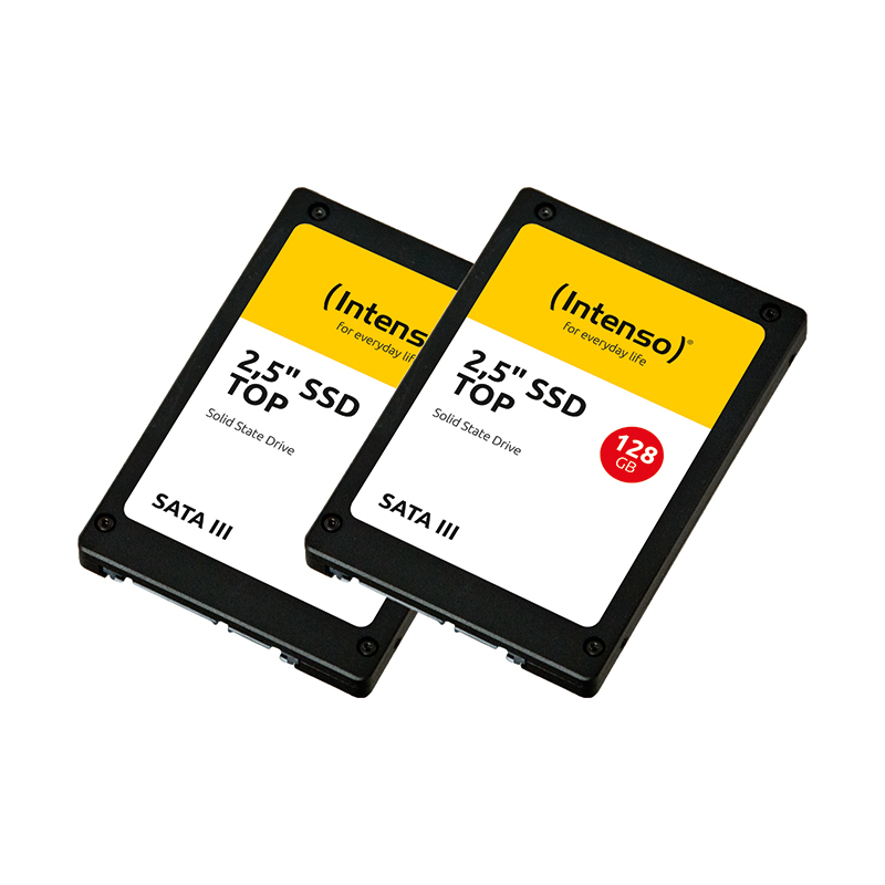 SSD de 2,5" SATA III Top Doble Pack, SSD interna, 2x 128 GB, negro