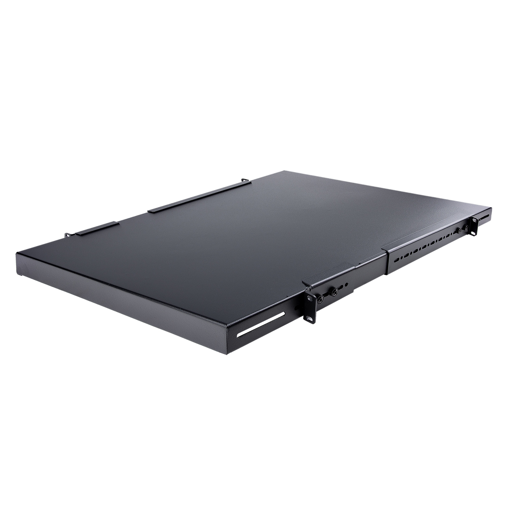 Estante Ajustable 1U para Rack de Servidores - 150kg - Bandeja Universal de 19 Pulgadas Ajustable de 49,5 a 96,5cm - para Equipos de Red - 27,5" (69,8cm) de Profundidad para Rack de 19"