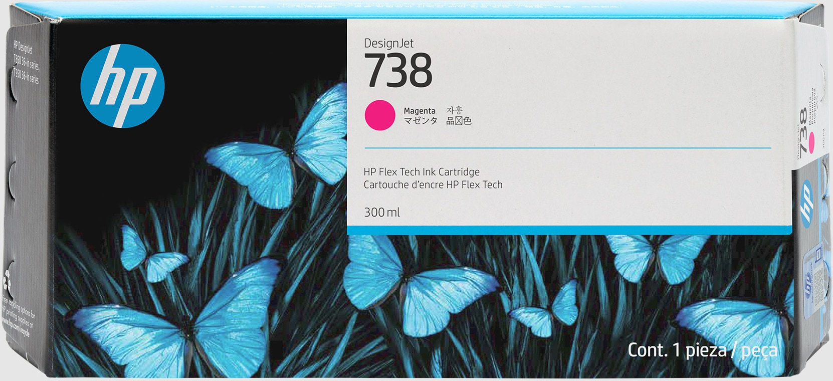 Cartucho de tinta magenta DesignJet 738 de 300 ml