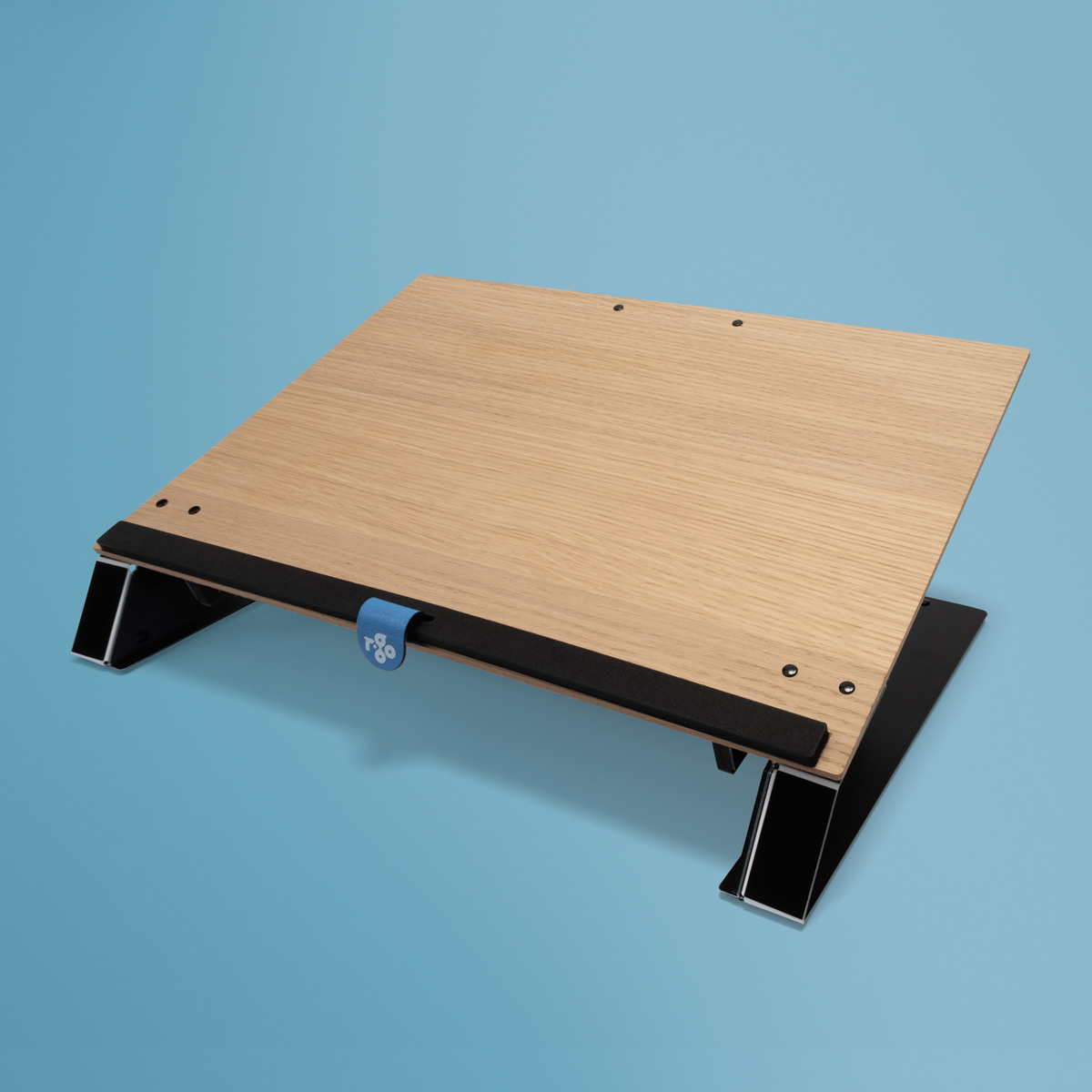 R-Go Read2Write portadocumentos, para leer y escribir, ergonómico, con reposamuñecas blando, madera de roble