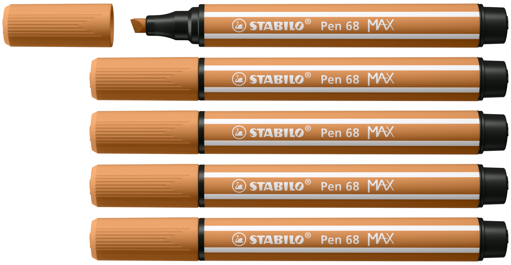 Pen 68 MAX rotulador Marrón 5 pieza(s)