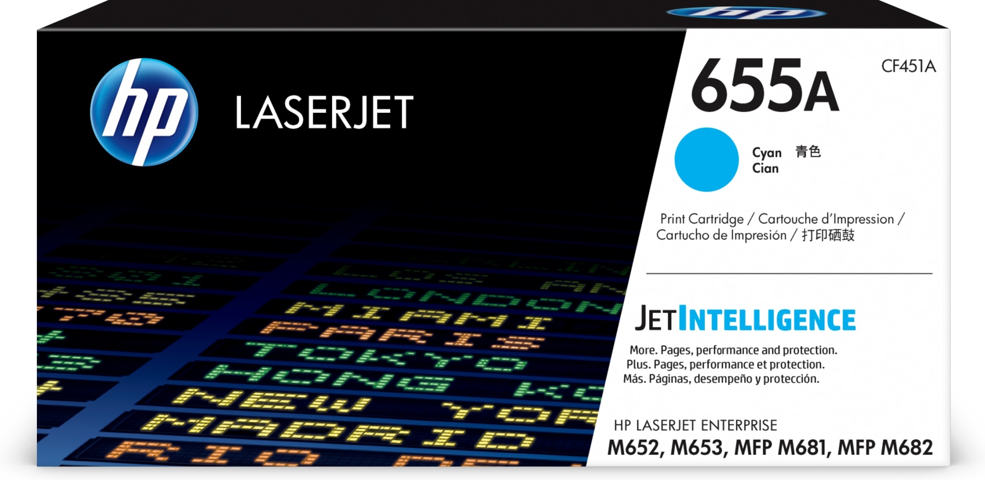 Cartucho de tóner Original LaserJet 655A cian