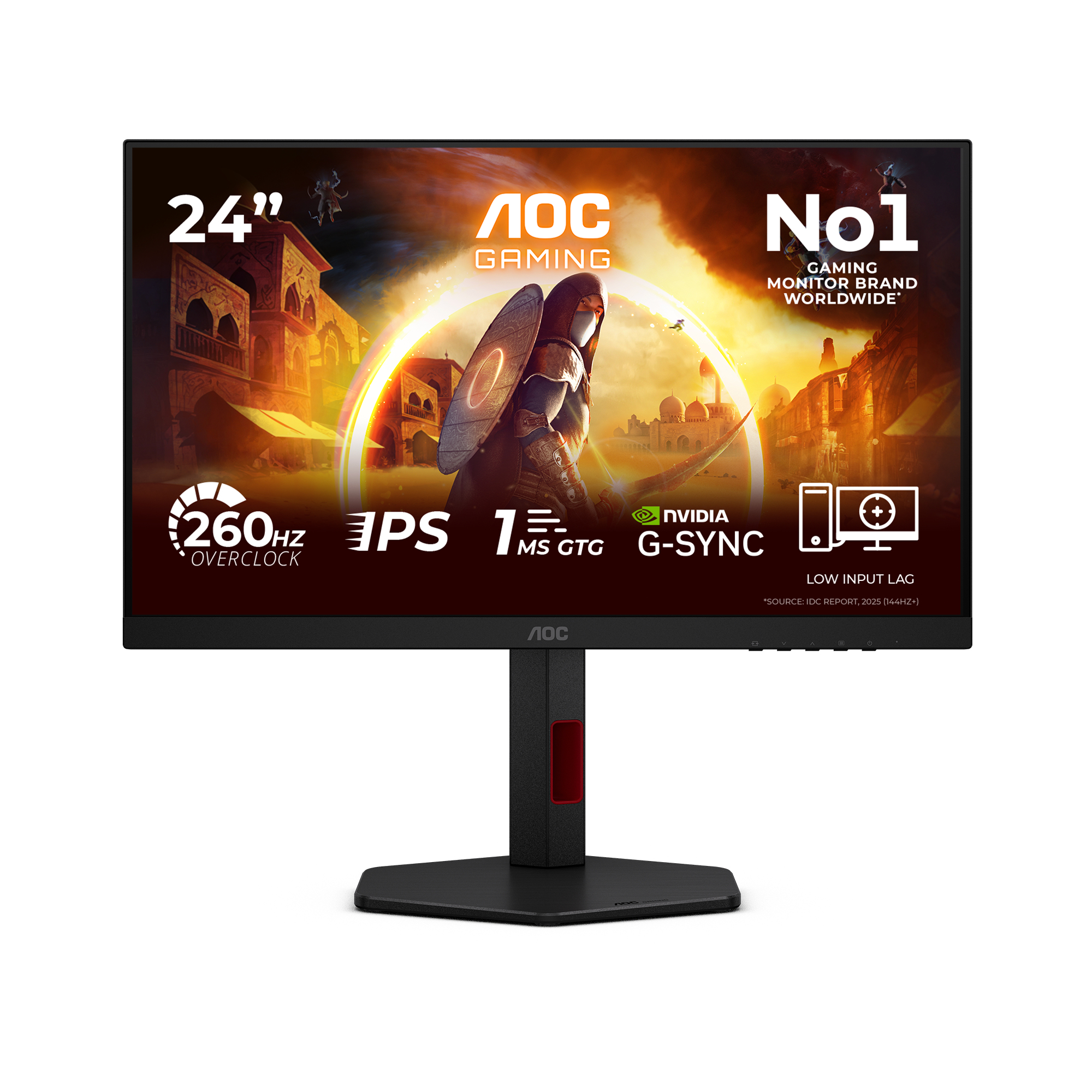 G4 24G4ZR pantalla para PC 60,5 cm (23.8") 1920 x 1080 Pixeles Full HD LED Negro, Rojo