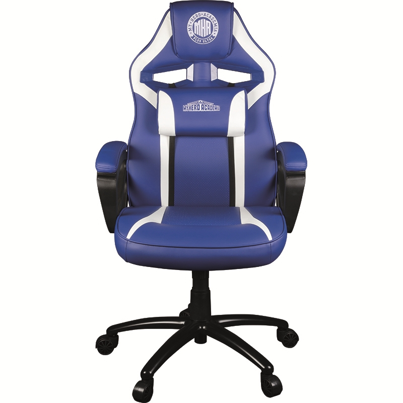 My Hero Academia KX MHA GAMING CHAIR Silla para videojuegos universal Asiento acolchado Azul, Blanco