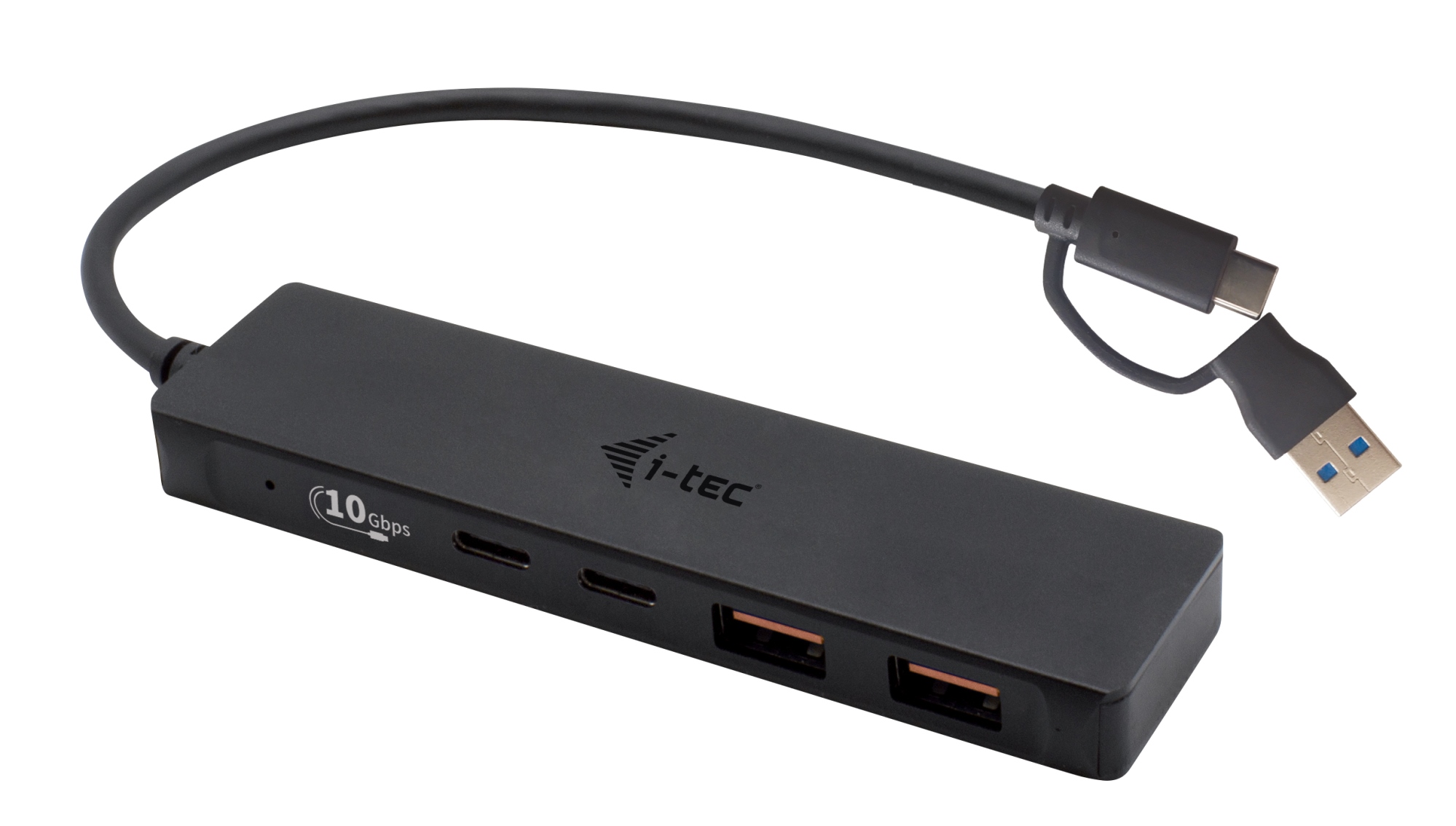 Metal USB-A/USB-C HUB 2x USB 3.0 + 2x USB-C (10 Gbps)