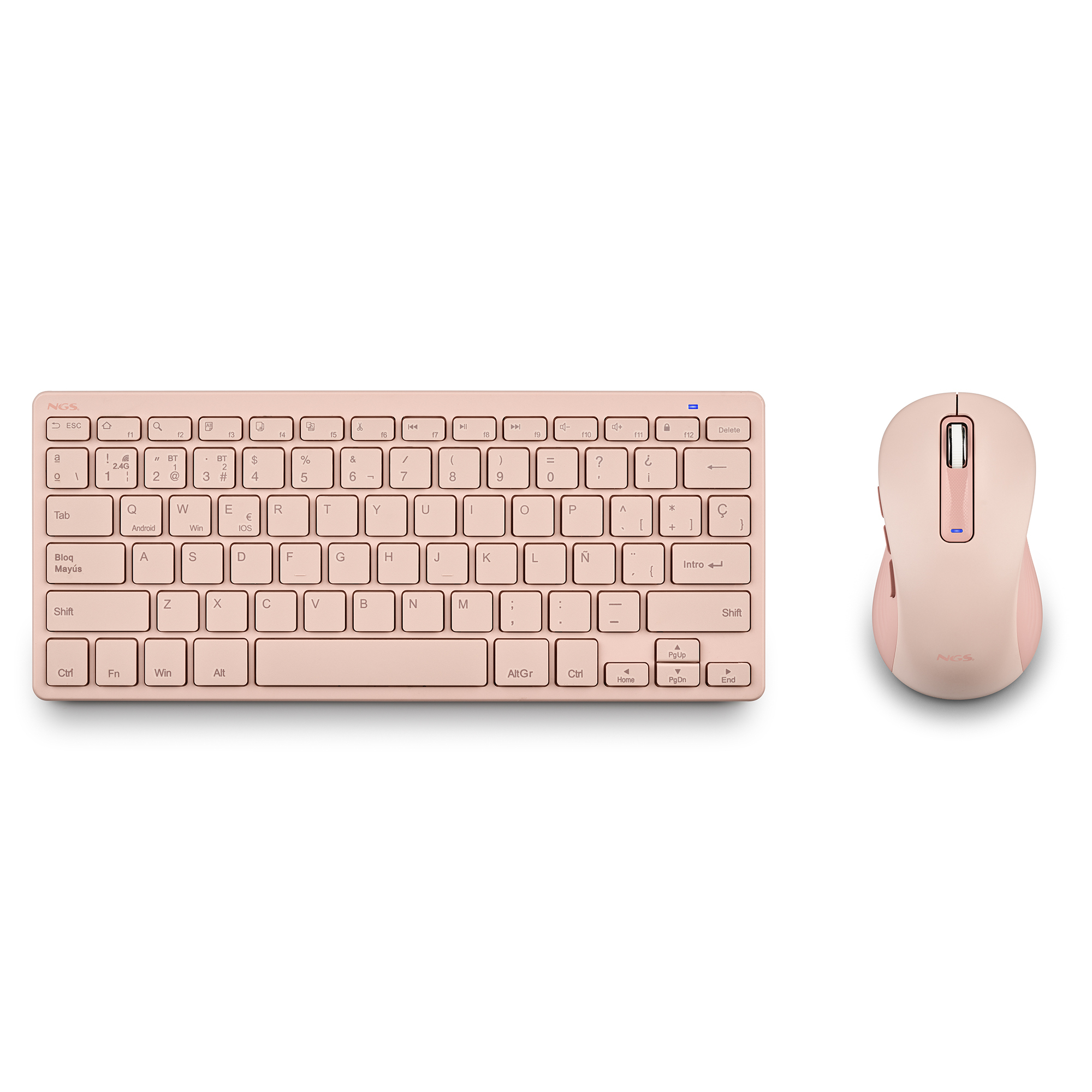 FANTASY (QUERTY, ES) teclado Ratón incluido Universal RF Wireless + Bluetooth QWERTY Español Rosa