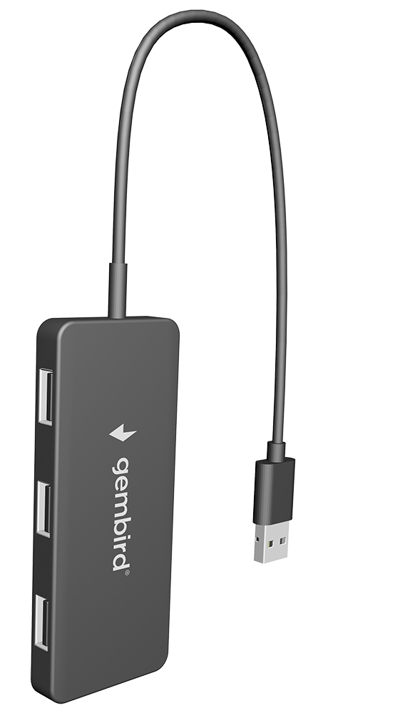 UHB-U2P4-04 hub de interfaz USB 2.0 480 Mbit/s Negro