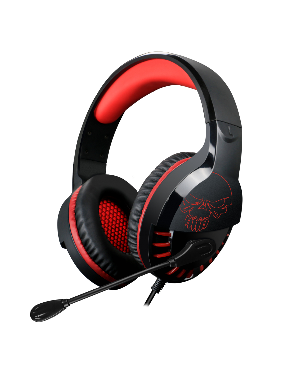 MIC-PH3SW2 auricular y casco Auriculares Alámbrico Diadema Llamadas/Música Negro, Rojo