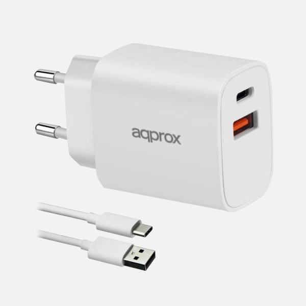 APPUSBWALL20W cargador de dispositivo móvil Universal Blanco Corriente alterna Carga rápida Interior
