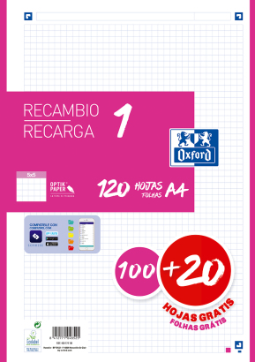 400174181 papel de cuaderno 210 x 297 mm (A4) 120 hojas