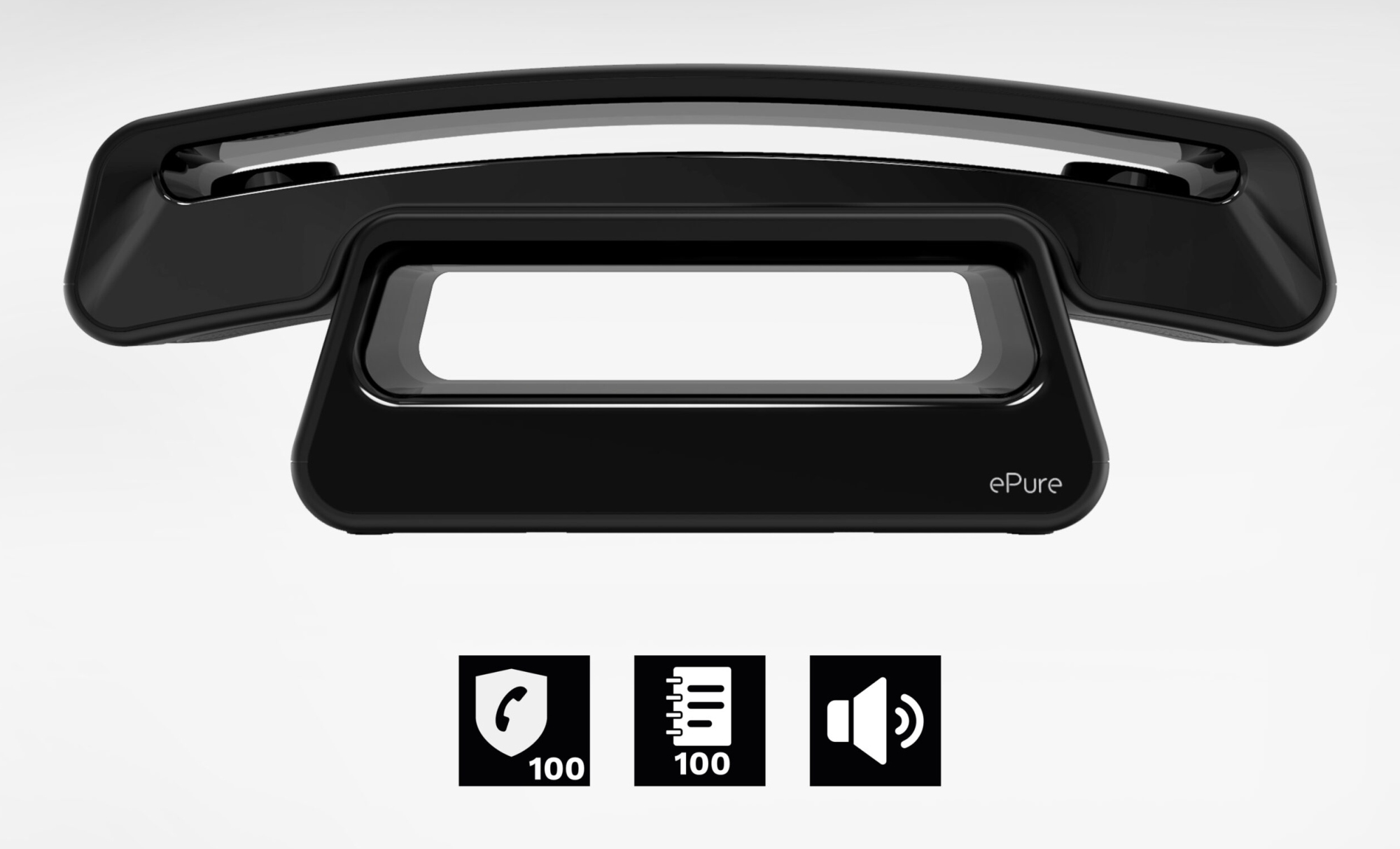 ePure#3 Iconic Teléfono DECT Identificador de llamadas Negro