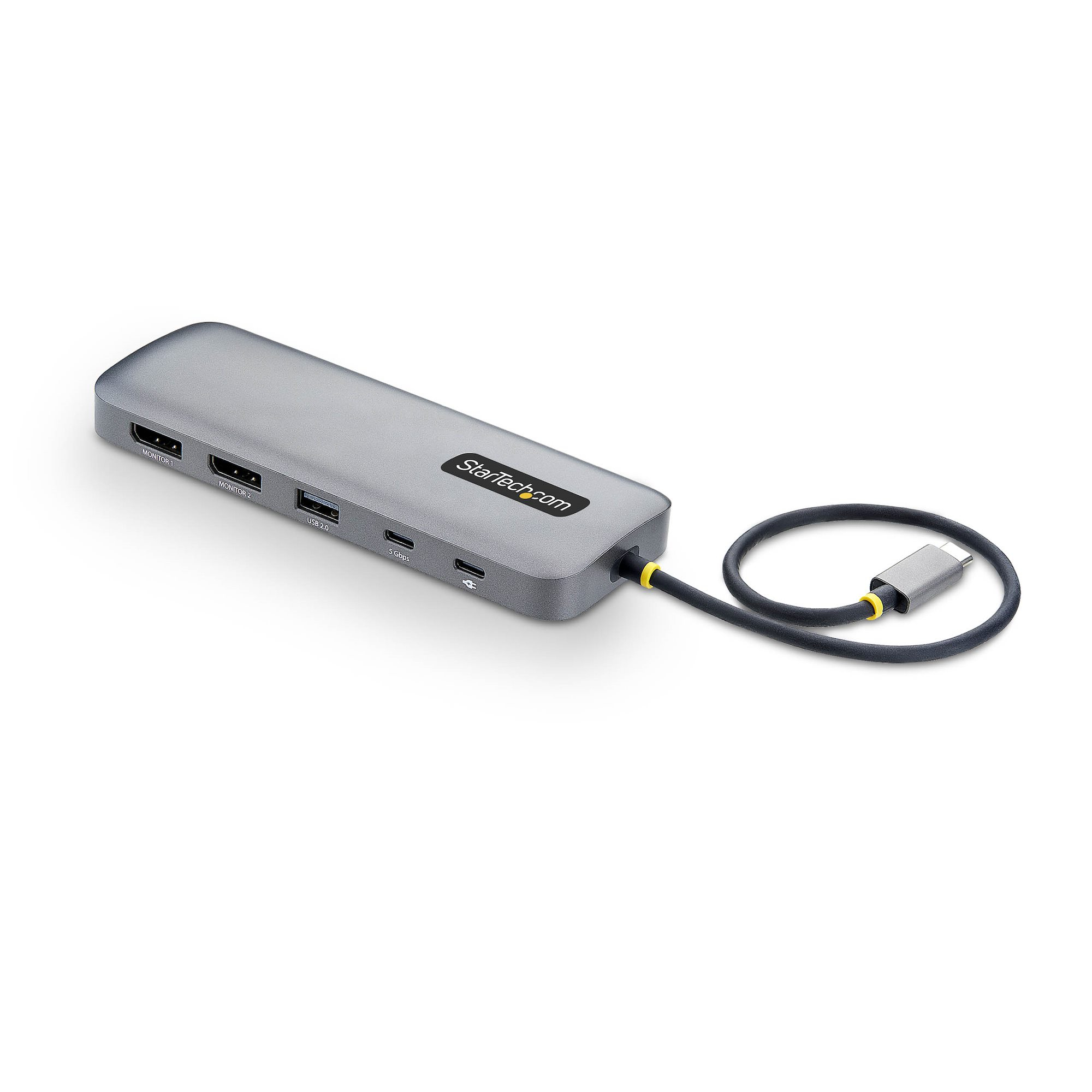 Adaptador Multipuertos USB-C a DP de Dos Pantallas - Mini Dock Tipo C 10 en 1 DisplayPort - PD de Carga de 100W - 2x 4K 60Hz - Hub Ladrón de 5Gbps de 5 Puertos - Red Ethernet GbE