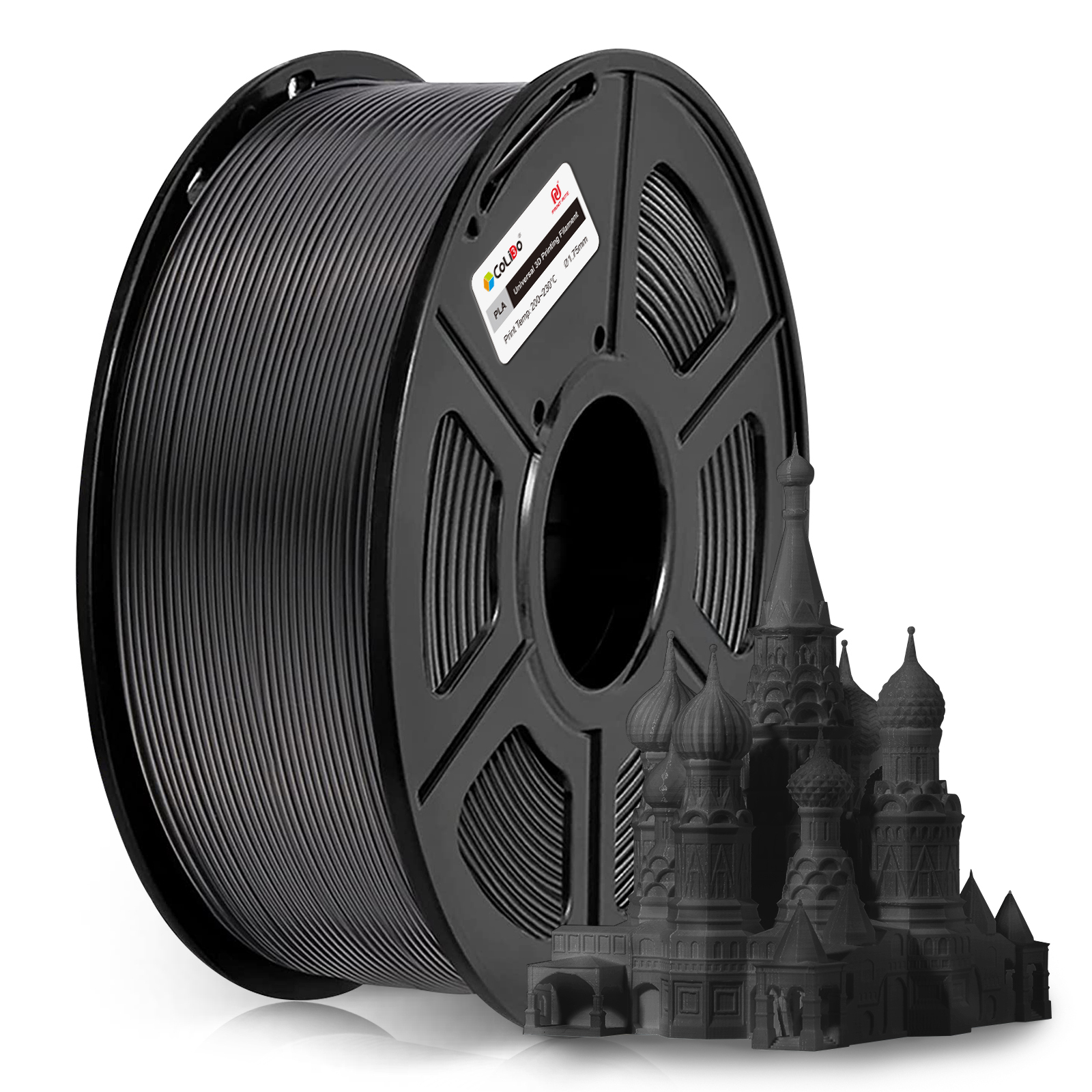COL3D-LCD164B material de impresión 3d Ácido poliláctico (PLA) Negro 1 kg