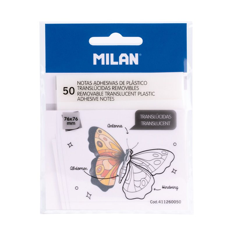 411260050 etiqueta autoadhesiva Plaza Desmontable Transparente, Blanco 50 pieza(s)