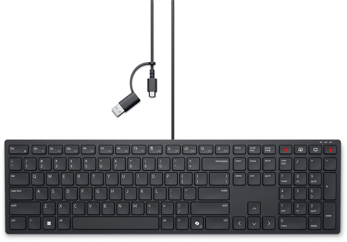 Teclado de colaboración con cable Pro - KB525C - español (QWERTY)