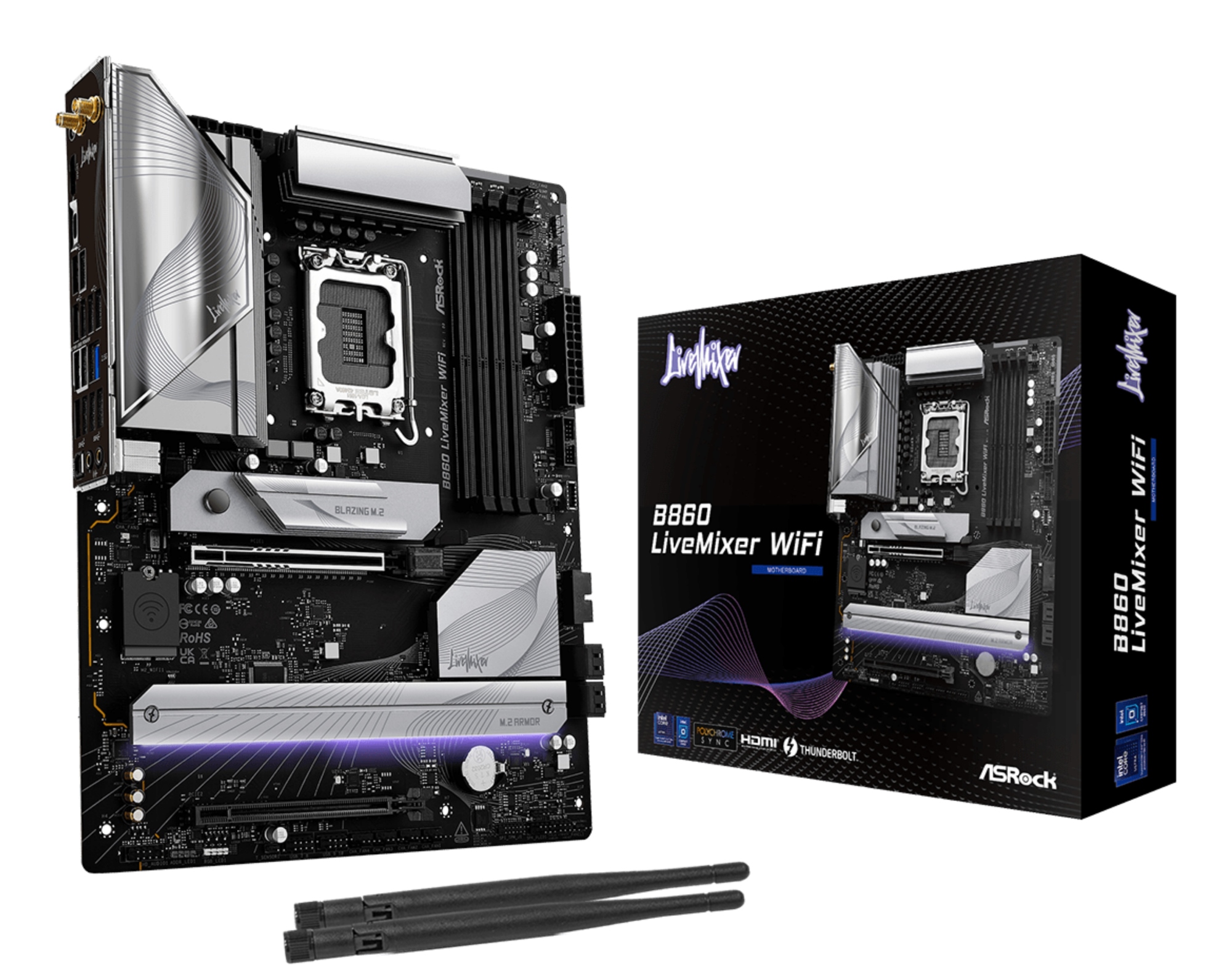 B860 LiveMixer WiFi Intel B860 LGA 1851 (Socket V1) ATX