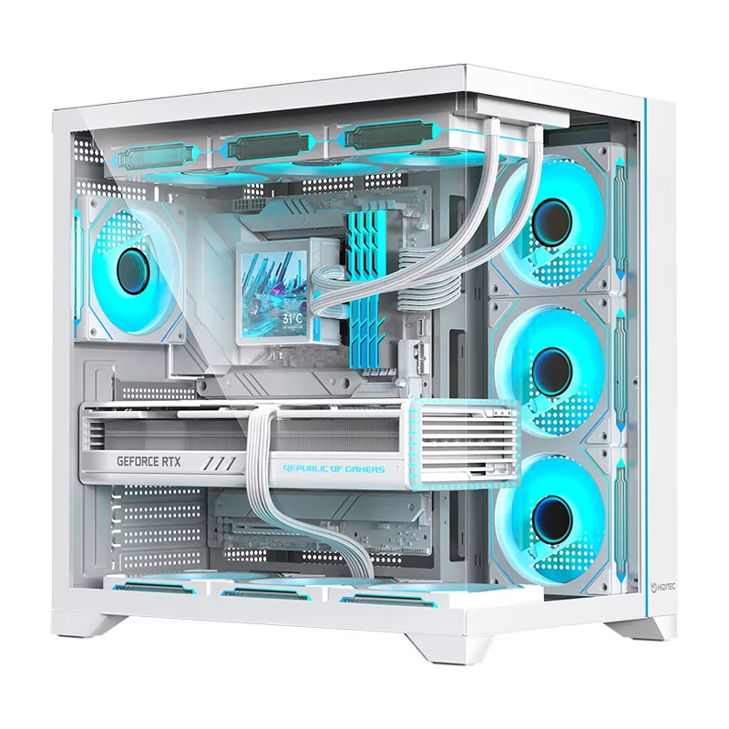 H3 PRO Midi Tower Transparente, Blanco