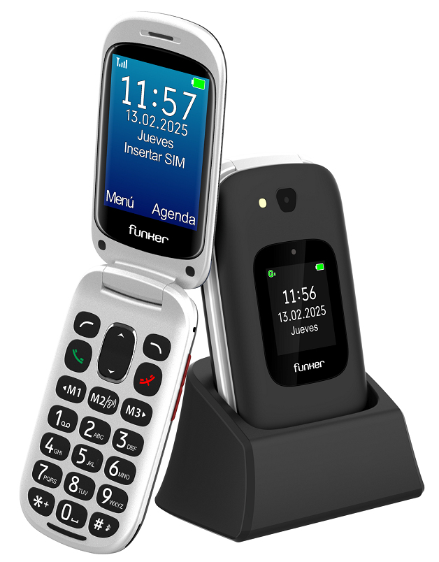 E350 Max Audio 3 Plus 4G  Teléfono con tapa  Negro