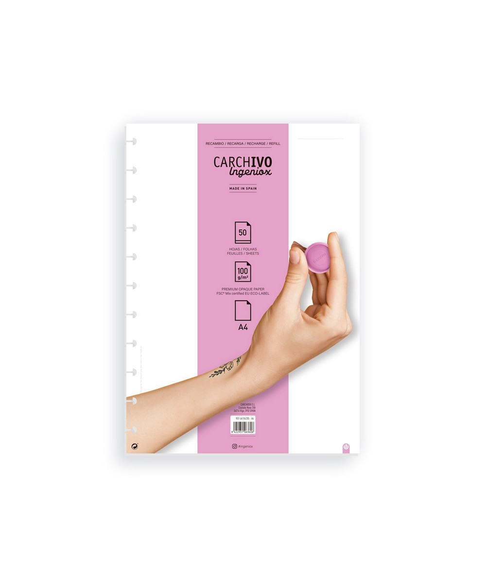 66104205 papel de cuaderno 210 x 297 mm (A4) 50 hojas - Pack 25 Unidades