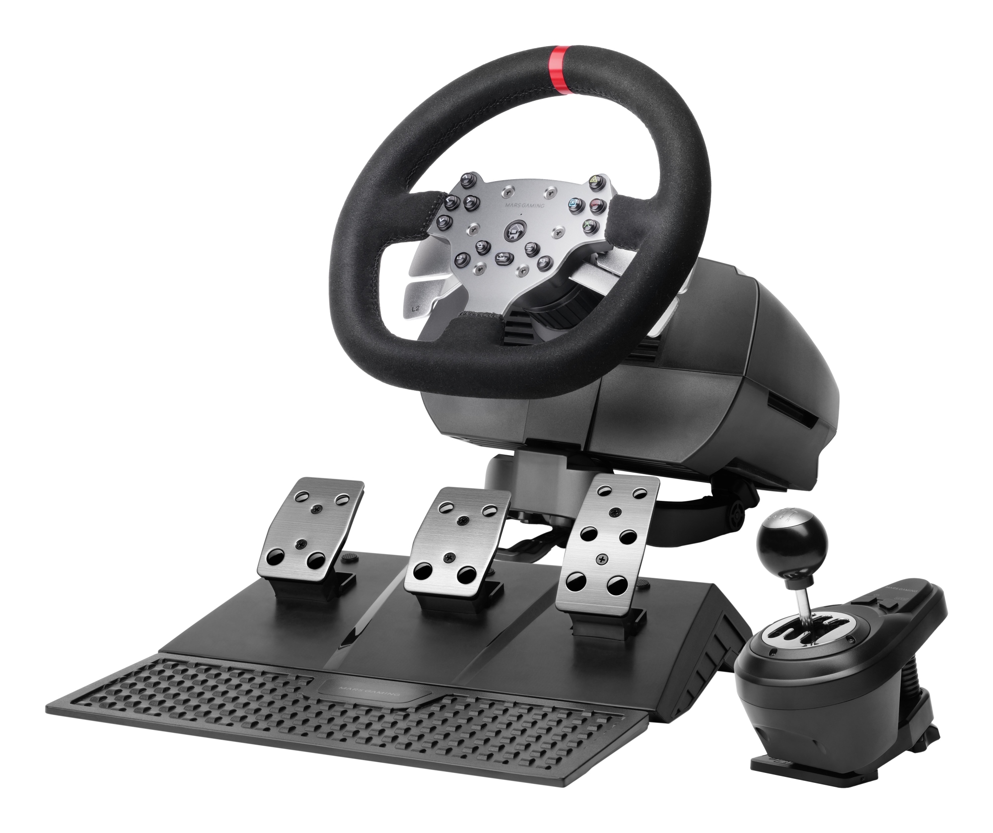 MWHRSX mando y volante Negro Volante + Pedales Analógico/Digital Android, PC, PlayStation 4, Xbox Series S, Xbox Series X, iOS