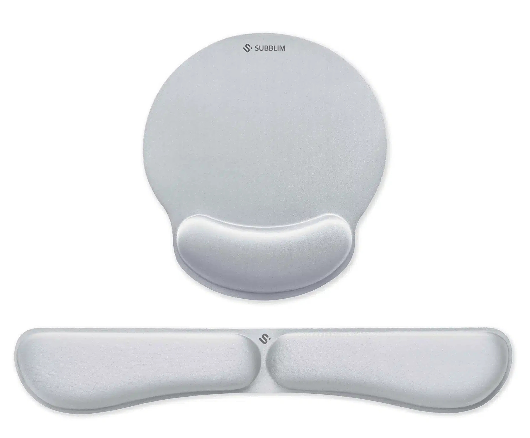 Pack Ergo Memoryflex  Conjunto de alfombrilla para ratón y reposamuñecas para teclado Plata