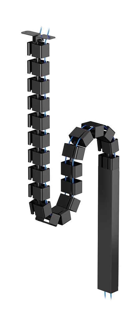 ADS06-133BL Organizador vertebral de cables - fijación con tornillos - universal