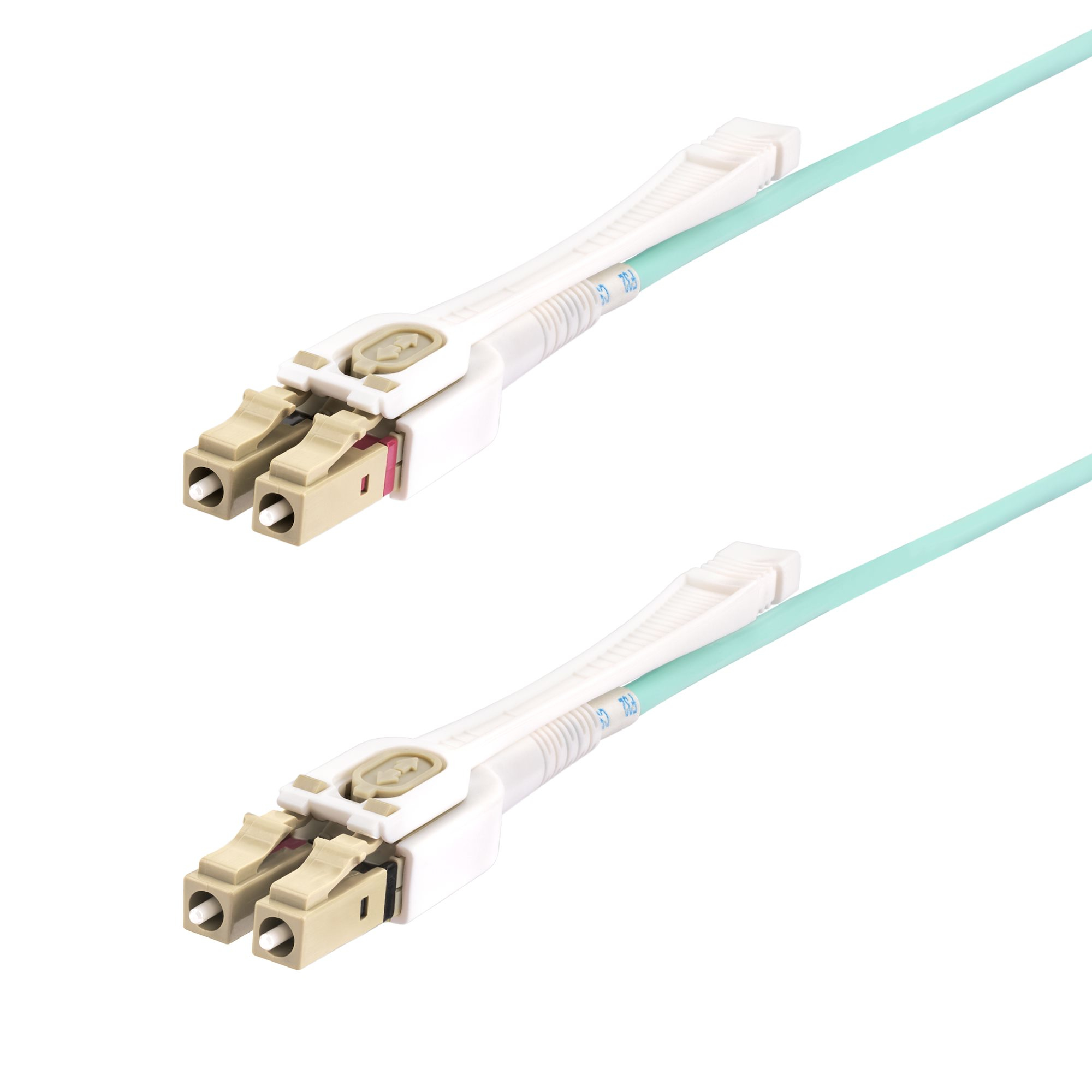 Cable de Fibra Óptica Multimodo LC a LC (UPC) OM4 de 5m - con Pestillos - 50/125µm - Redes de 100G - Resistente a los Dobleces - Low Insertion Loss - LSZH