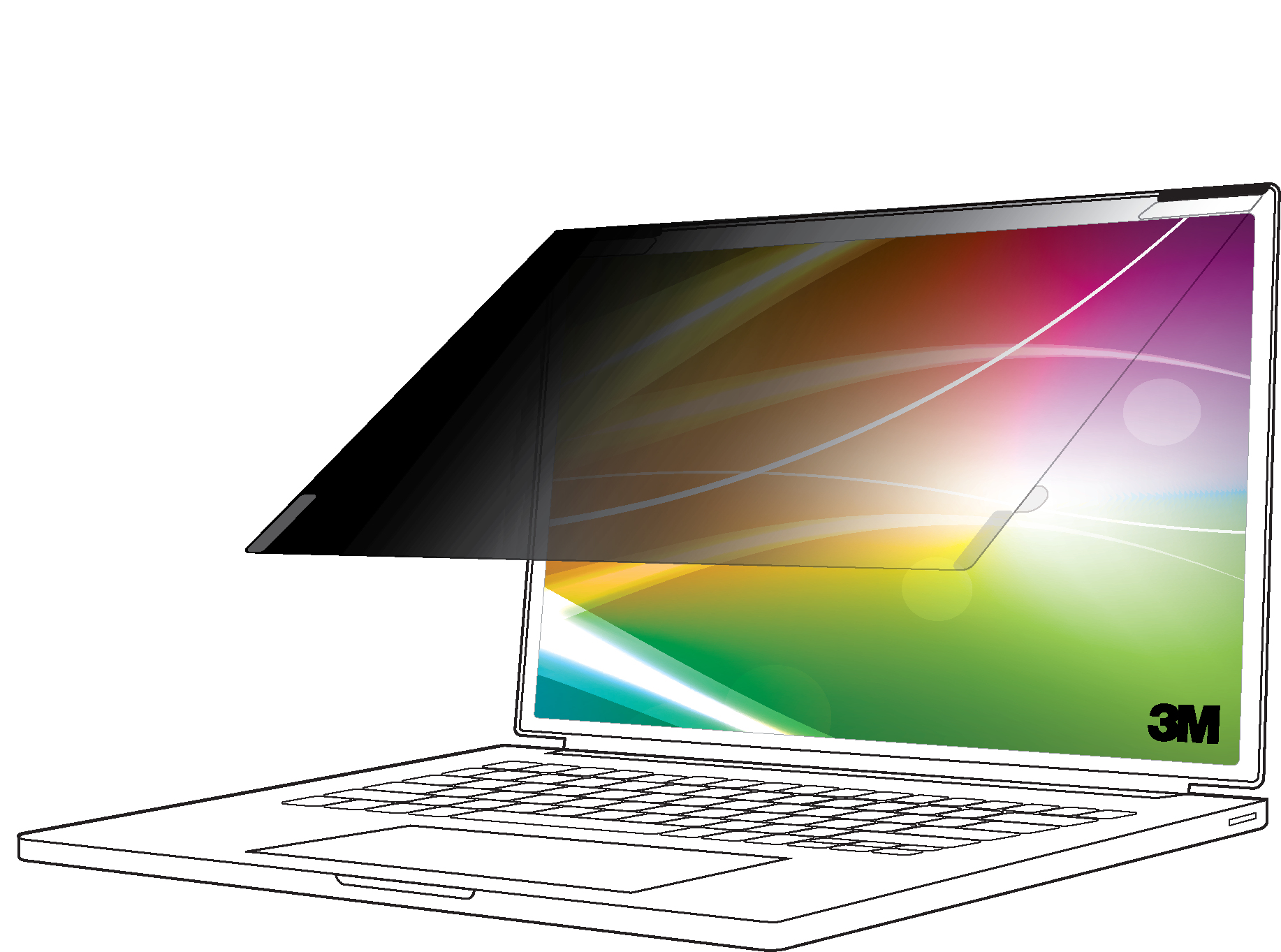 Filtro privacidad Bright Screen Apple® MacBook Air® 13 M2-M4, 16:10, BPNAP006