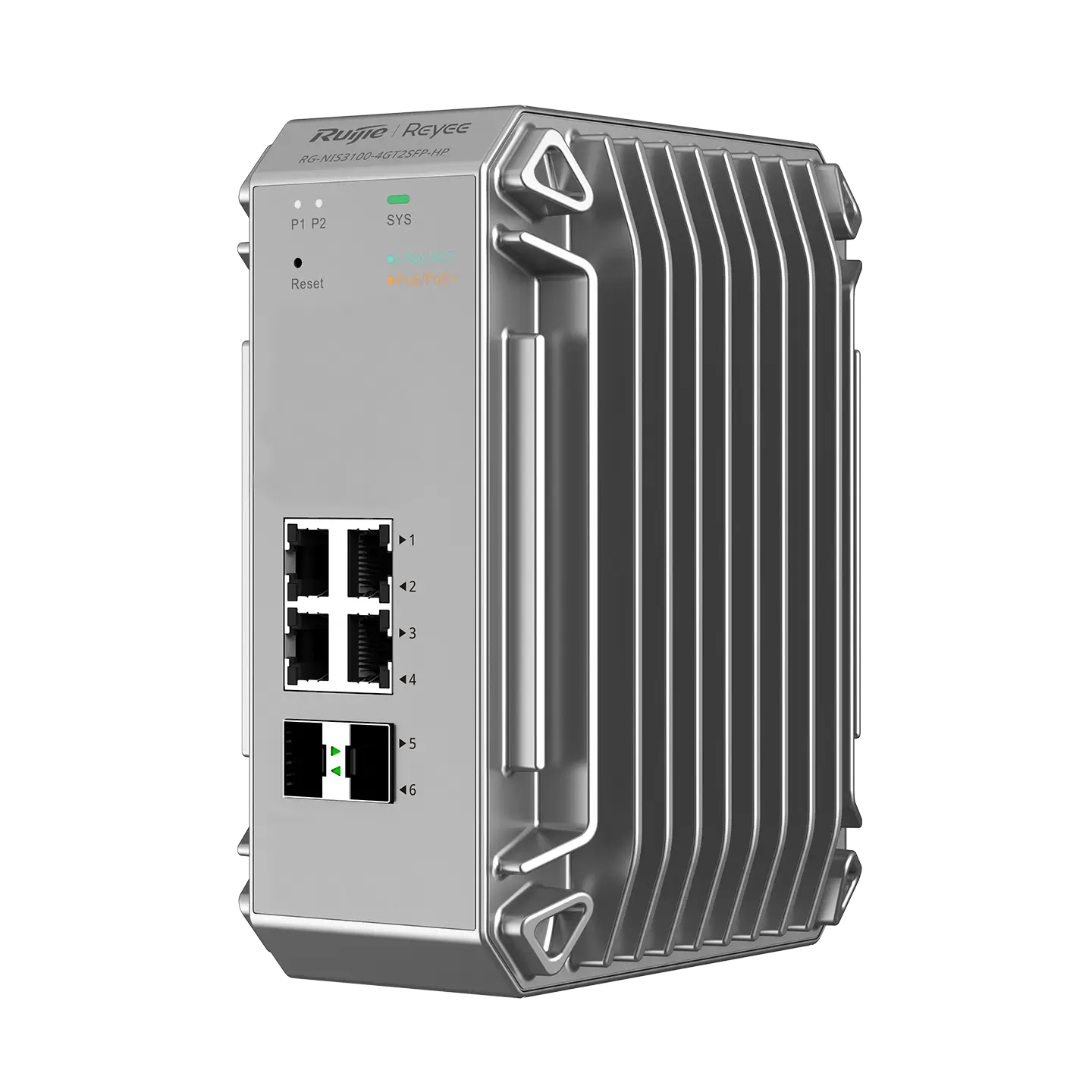 RG-NIS3100-4GT2SFP-HP switch Gestionado L2 Gigabit Ethernet (10/100/1000) Energía sobre Ethernet (PoE) Gris