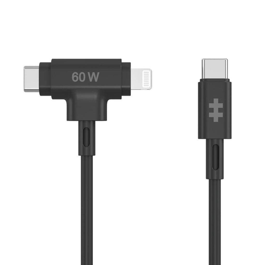 HyperJuice cable USB USB 2.0 1,5 m USB C USB C/Lightning 60 W Negro