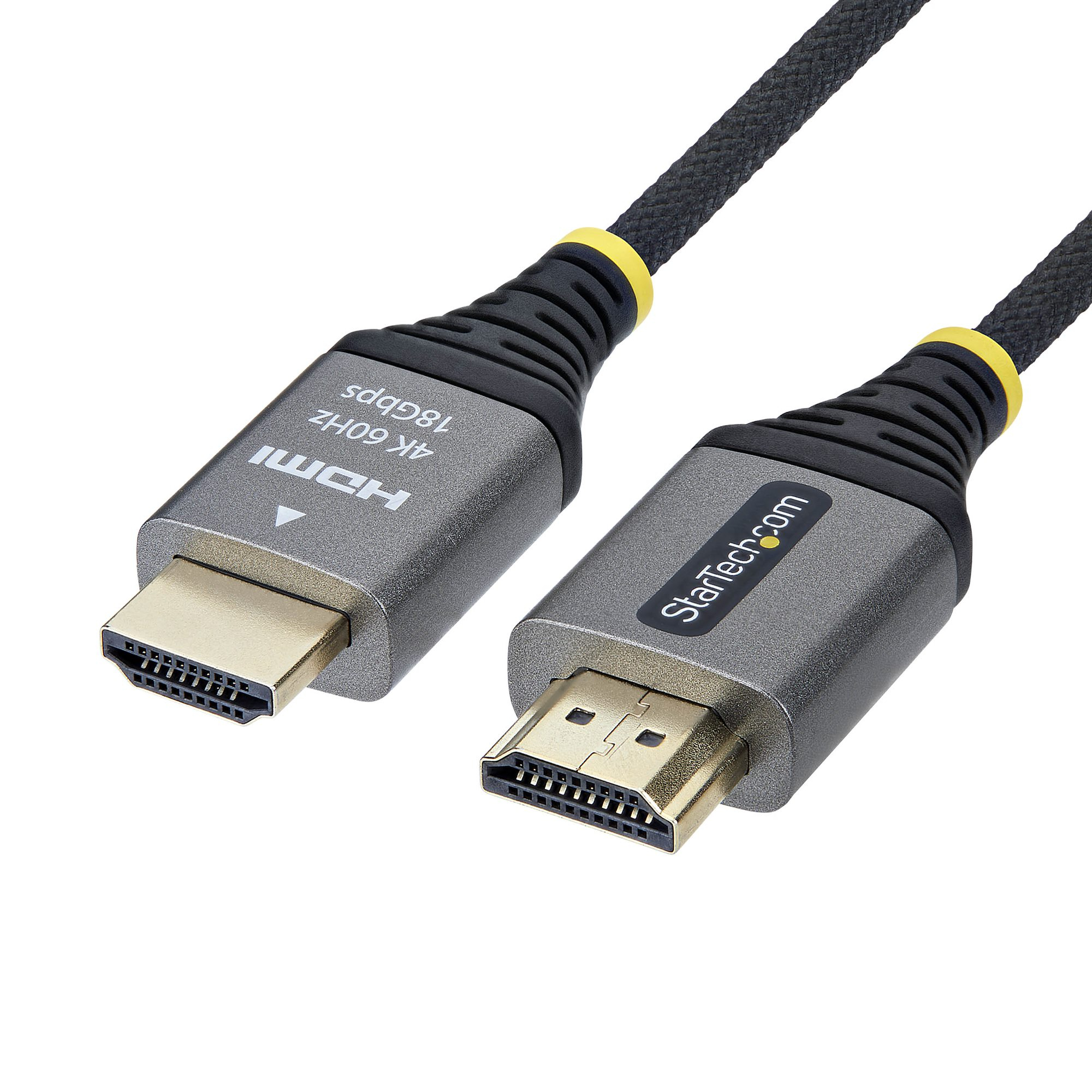 Cable HDMI Certificado Premium de Alta Velocidad de 2m - Ultraflexible - Trenzado - 4K 60Hz/1440p 144Hz - HDR10/ARC - 18Gbps