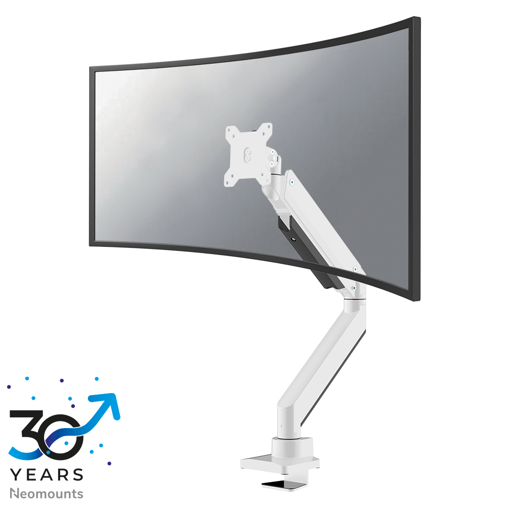 NM-D775WHITEPLUS Brazo de monitor 10-49" - resorte de gas - Topfix - Tope-a-180°