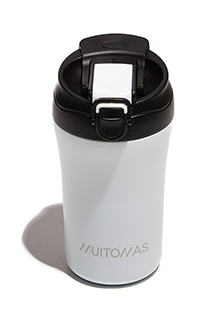 WBOTTLETH350WH taza de viaje 350 ml Negro, Blanco Acero inoxidable