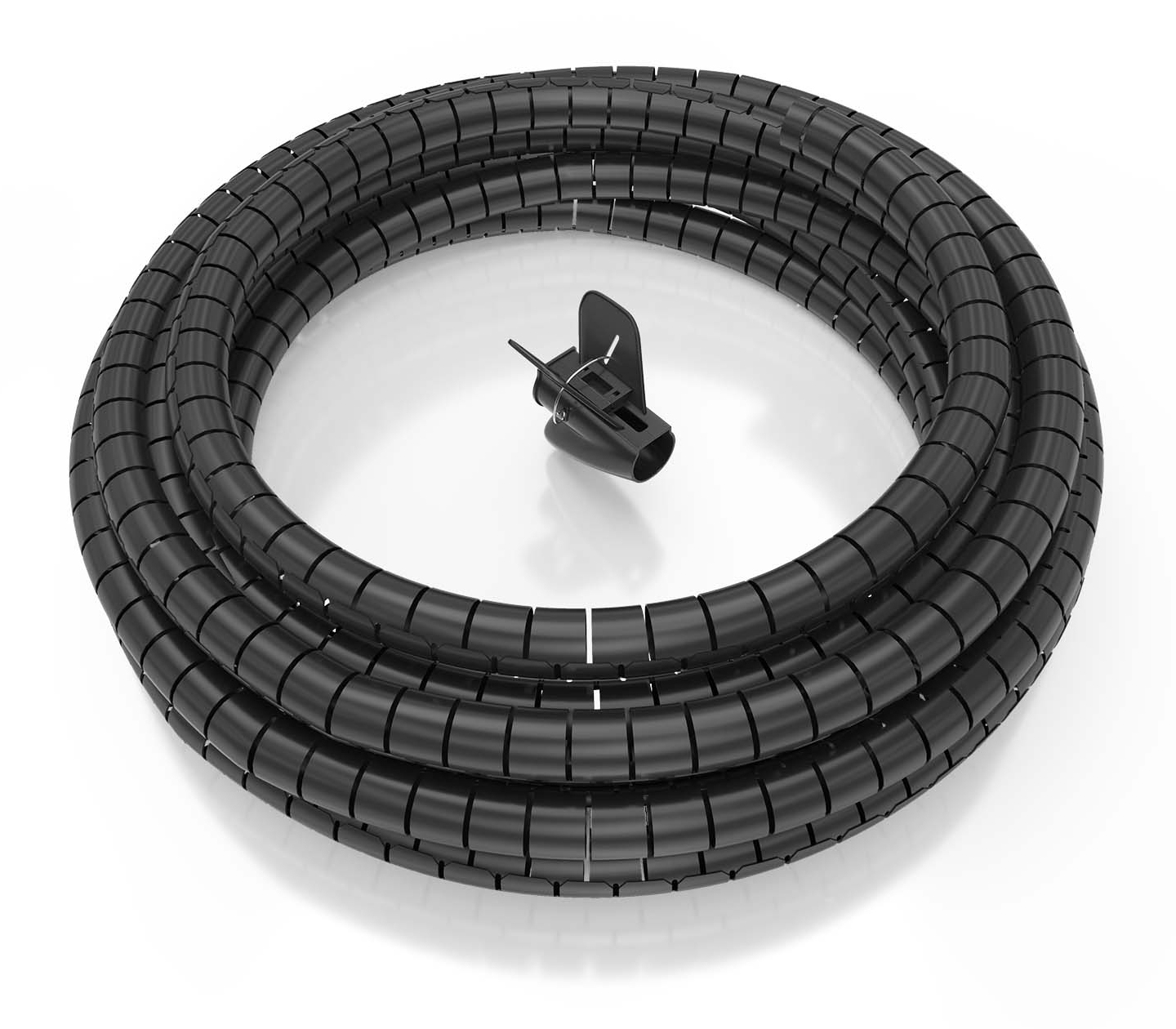 Organizador de cable en espiral 25mm, Negro, 10.0m