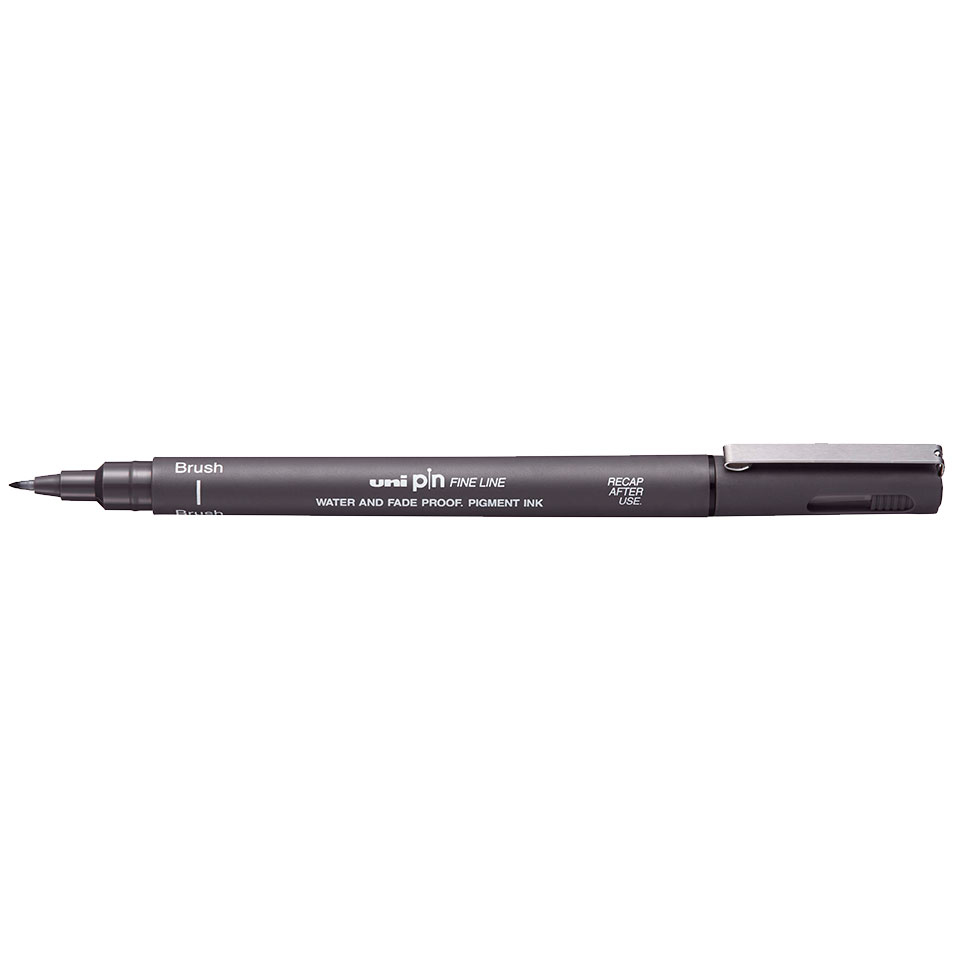 Pin Brush rotulador de punta fina Gris 1 pieza(s)