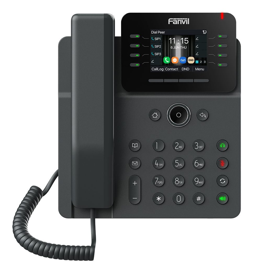 V62G teléfono IP Negro 12 líneas LCD
